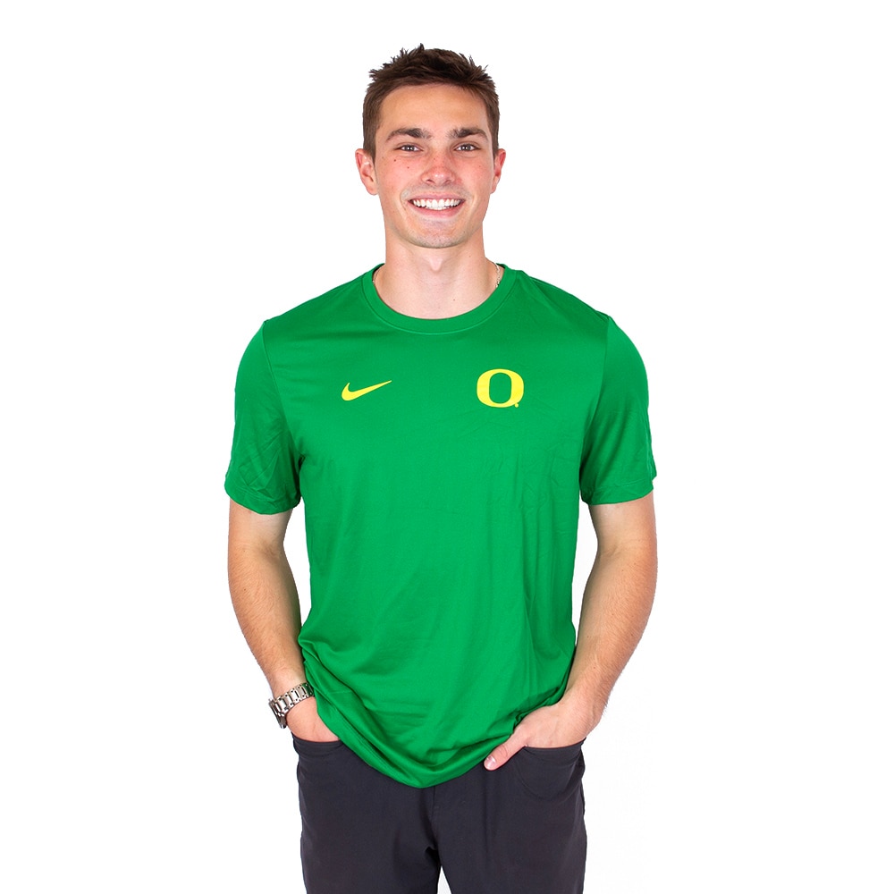 Classic Oregon O, Nike, Green, Crew Neck, Performance/Dri-FIT, Men, Legend, Sideline, T-Shirt, 883771